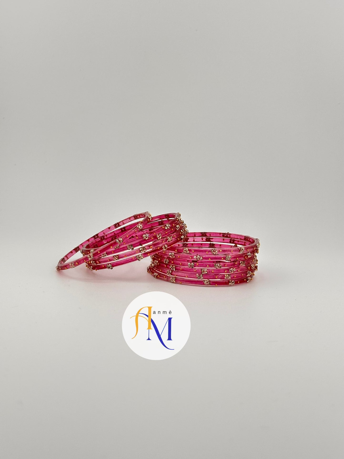 Beautiful Glass Bangles (6 count set)