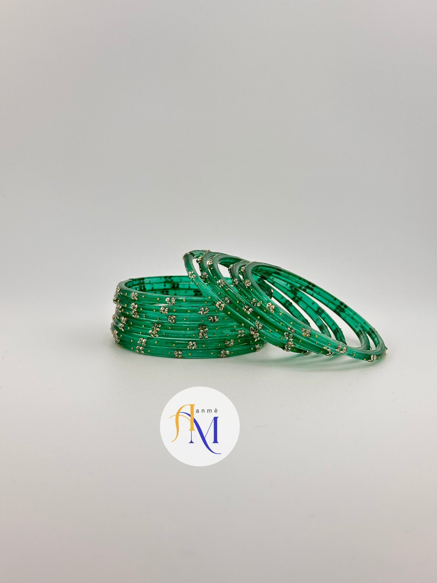 Beautiful Glass Bangles (6 count set)