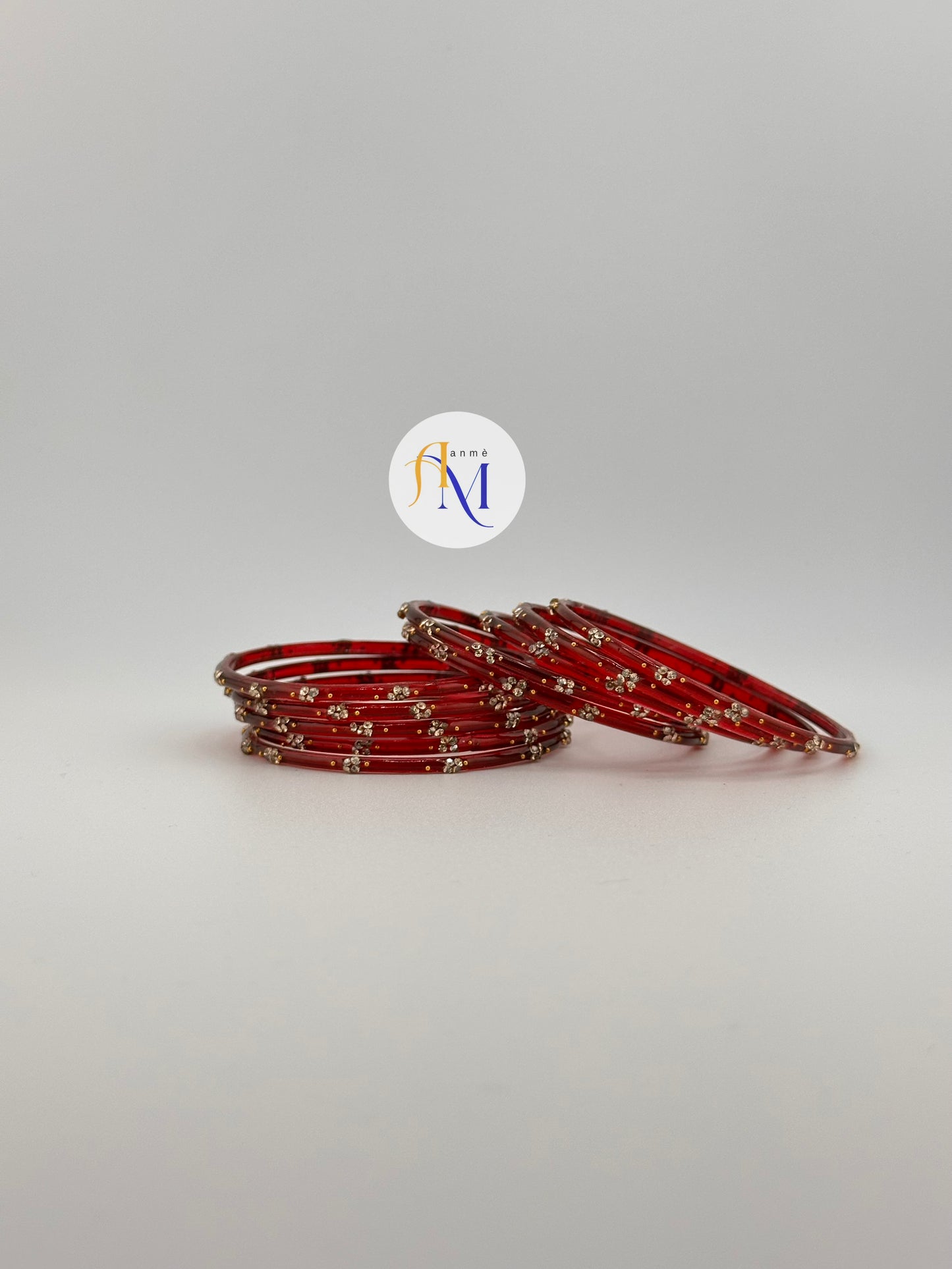 Beautiful Glass Bangles (6 count set)