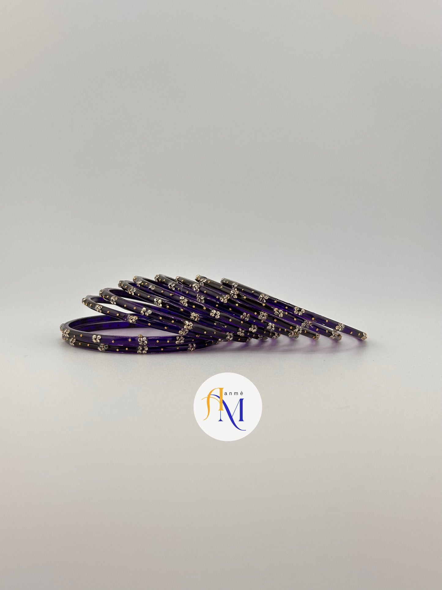 Beautiful Glass Bangles (6 count set)