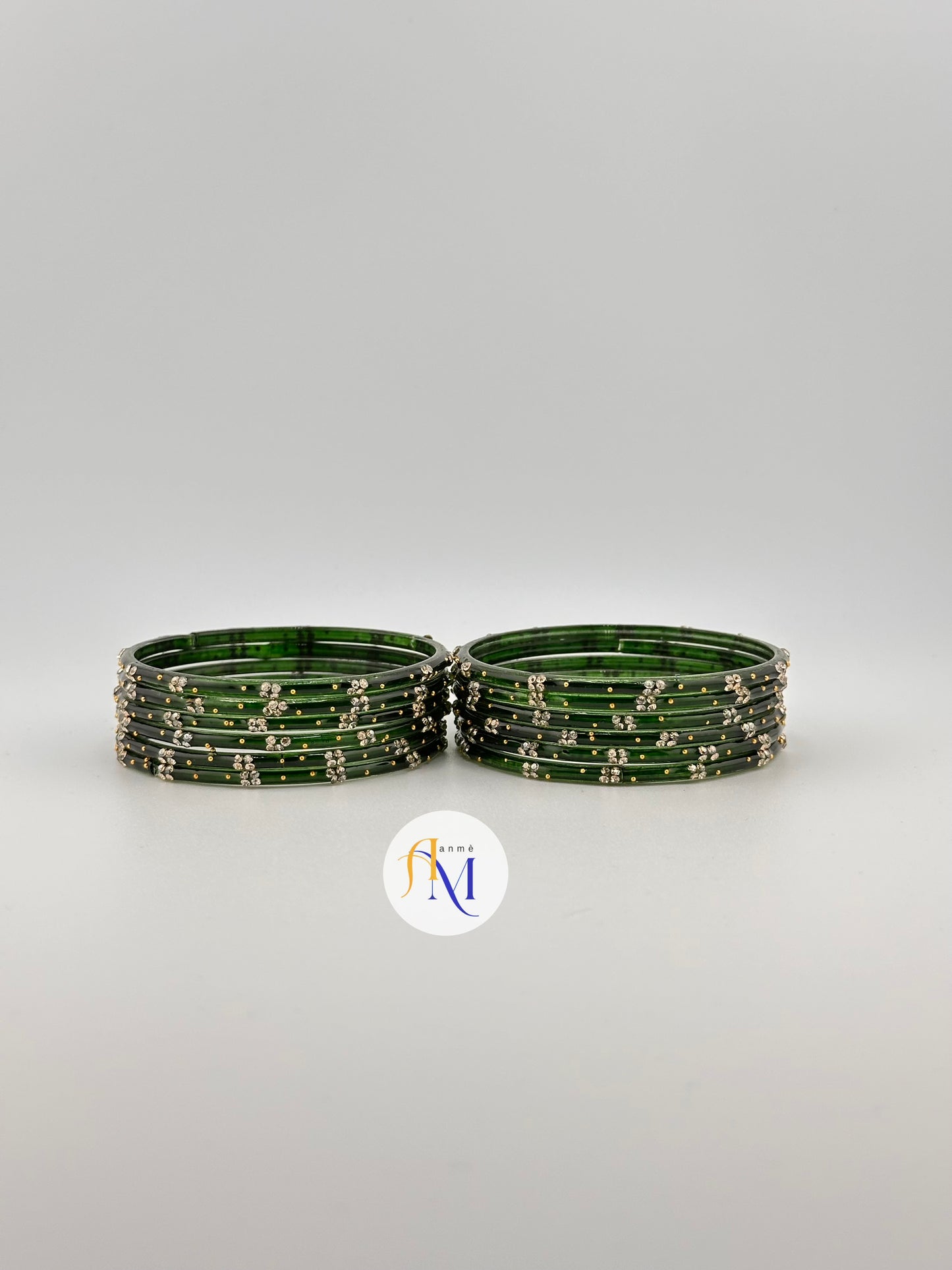 Beautiful Glass Bangles (6 count set)