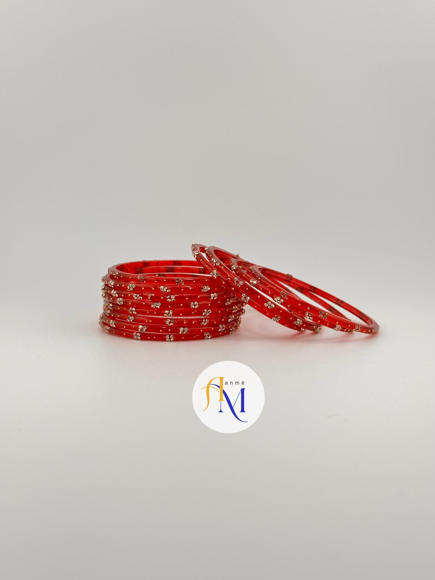Beautiful Glass Bangles (6 count set)