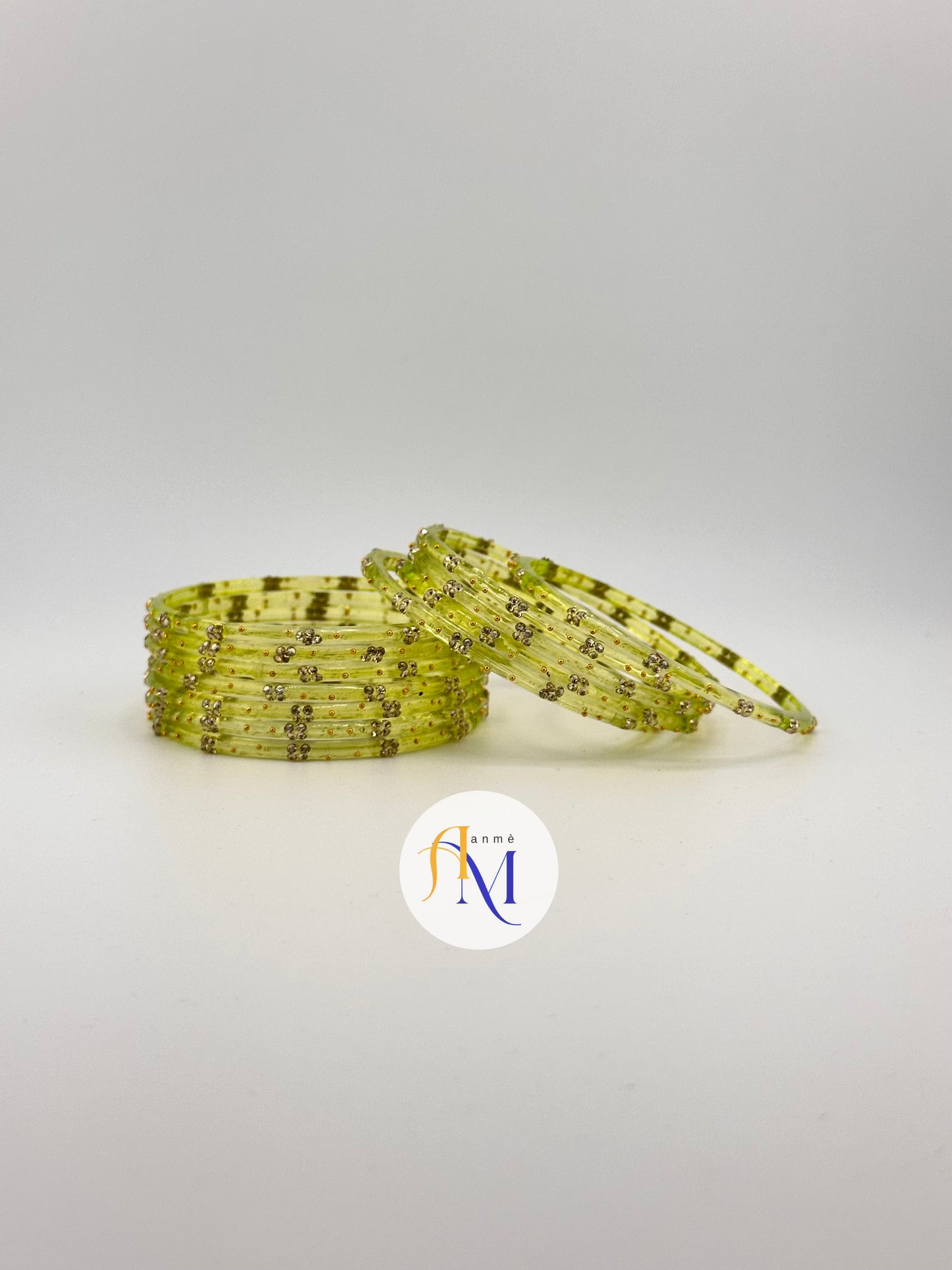 Beautiful Glass Bangles (6 count set)