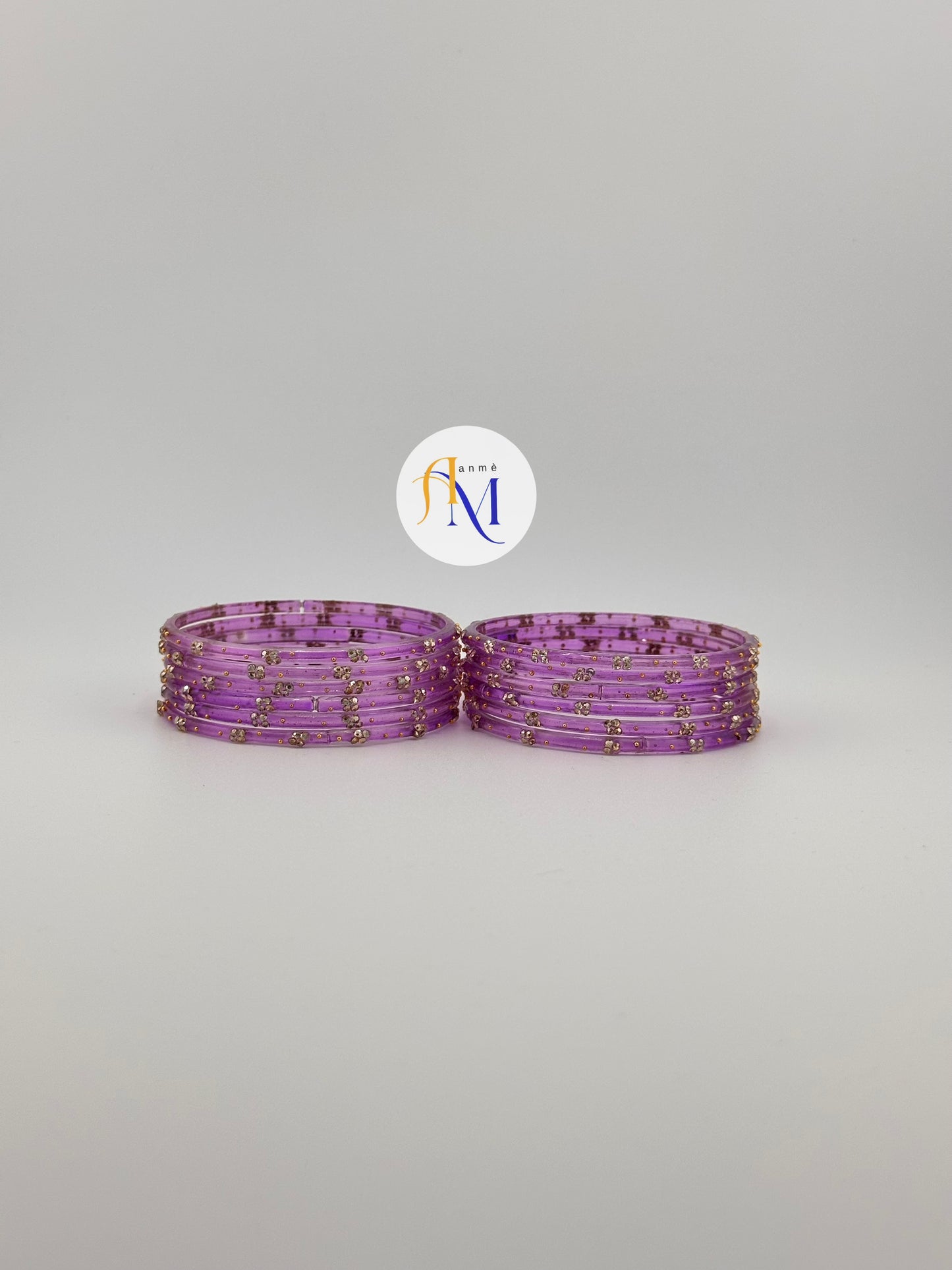 Beautiful Glass Bangles (6 count set)