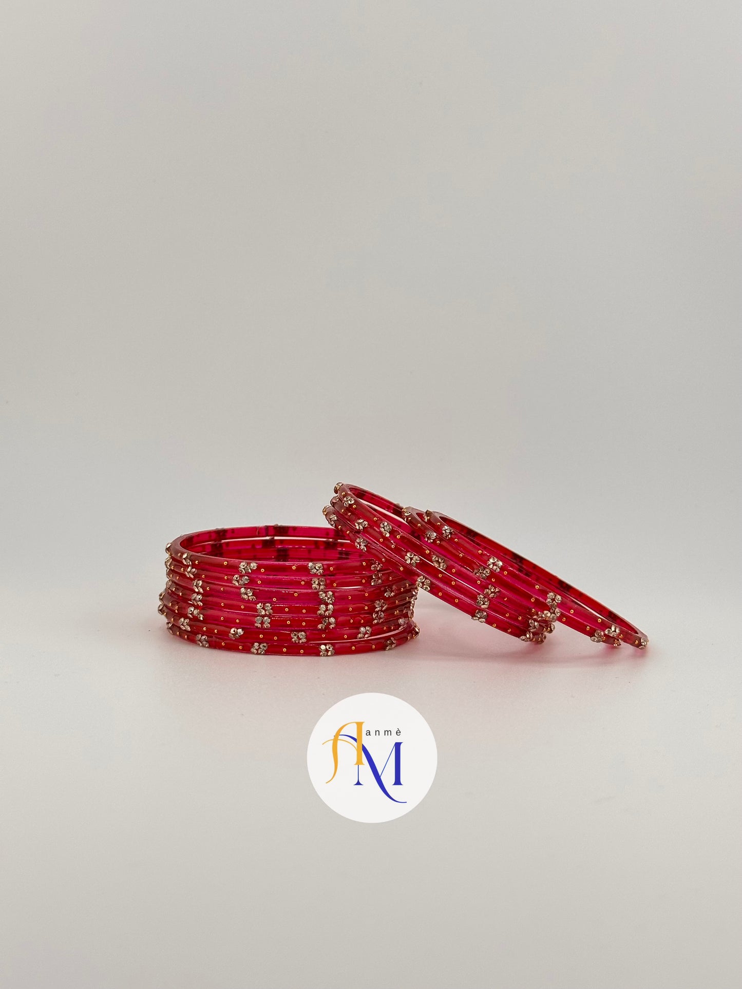 Beautiful Glass Bangles (6 count set)