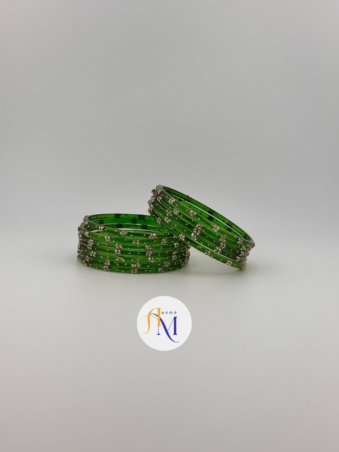 Beautiful Glass Bangles (6 count set)