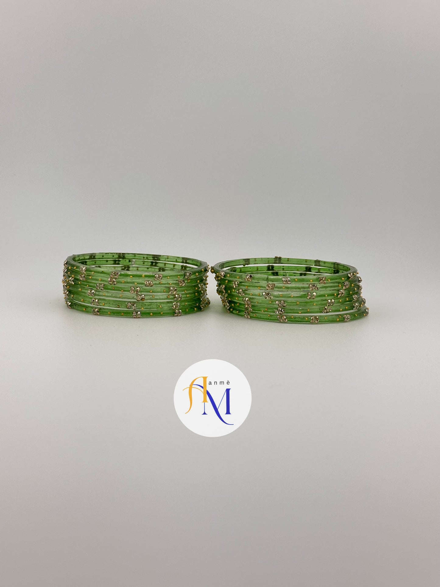 Beautiful Glass Bangles (6 count set)