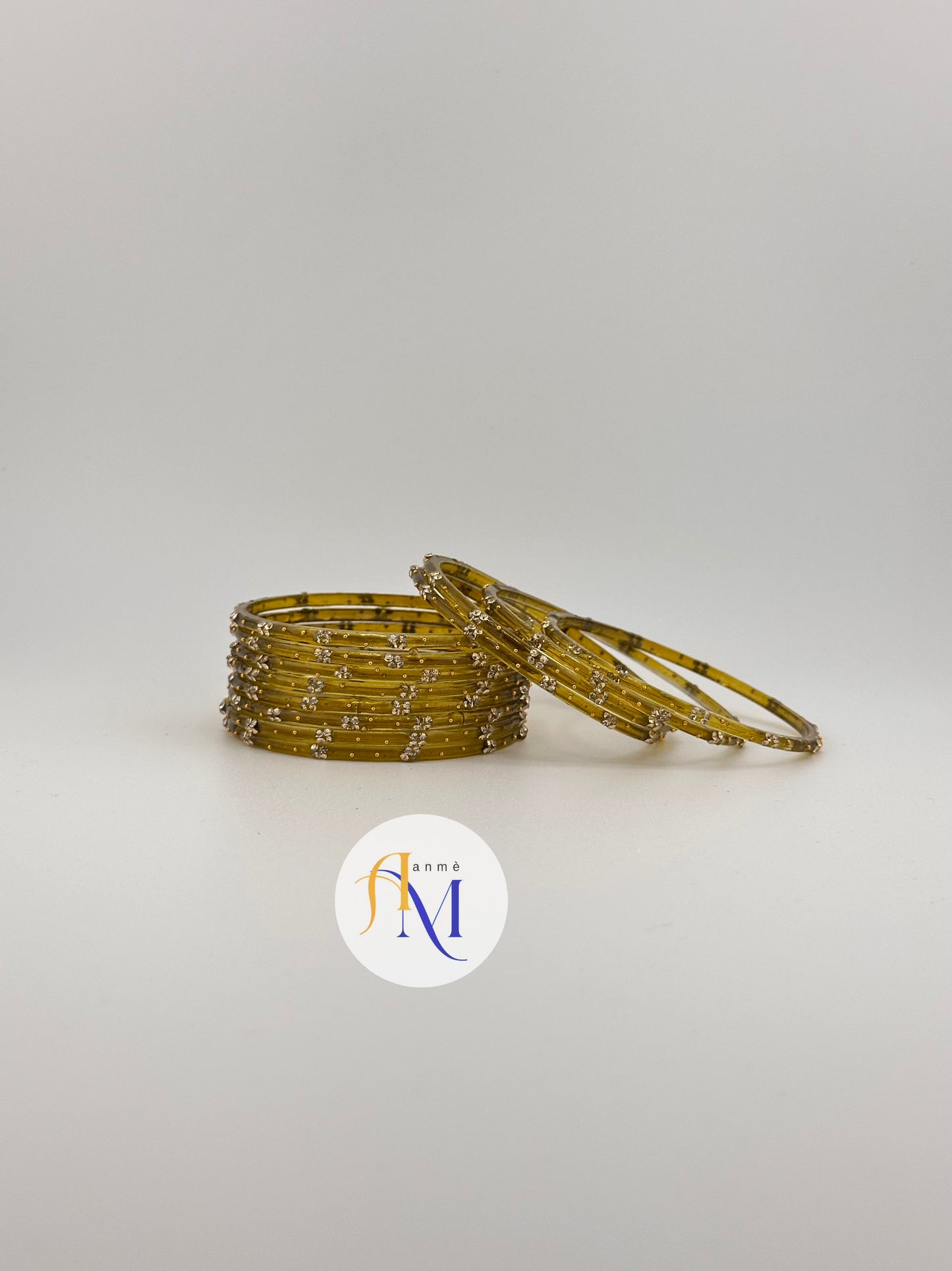 Beautiful Glass Bangles (6 count set)