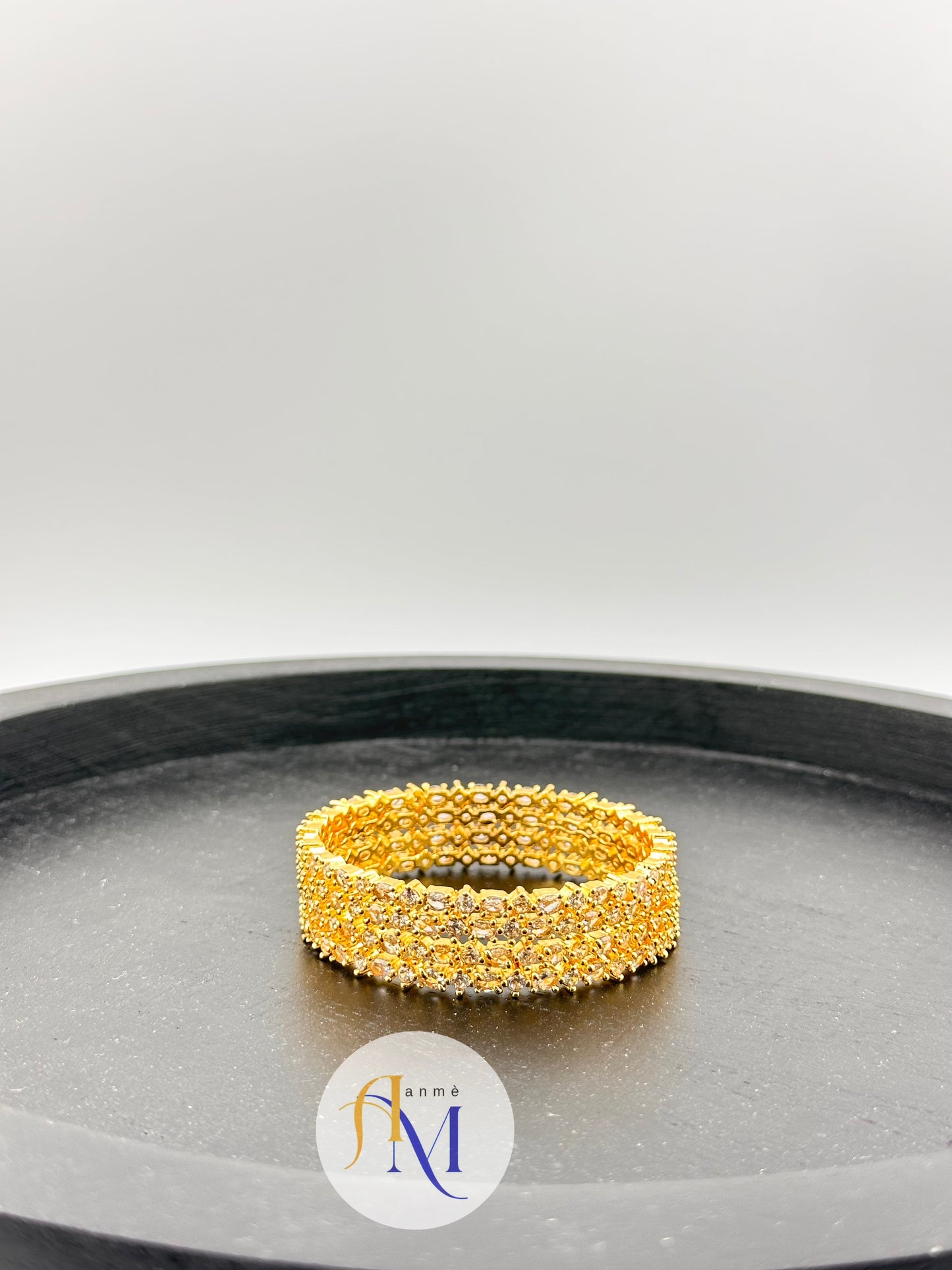 Sparking and luxurious AD bangles for kids in 4 different shades(Set of 4)