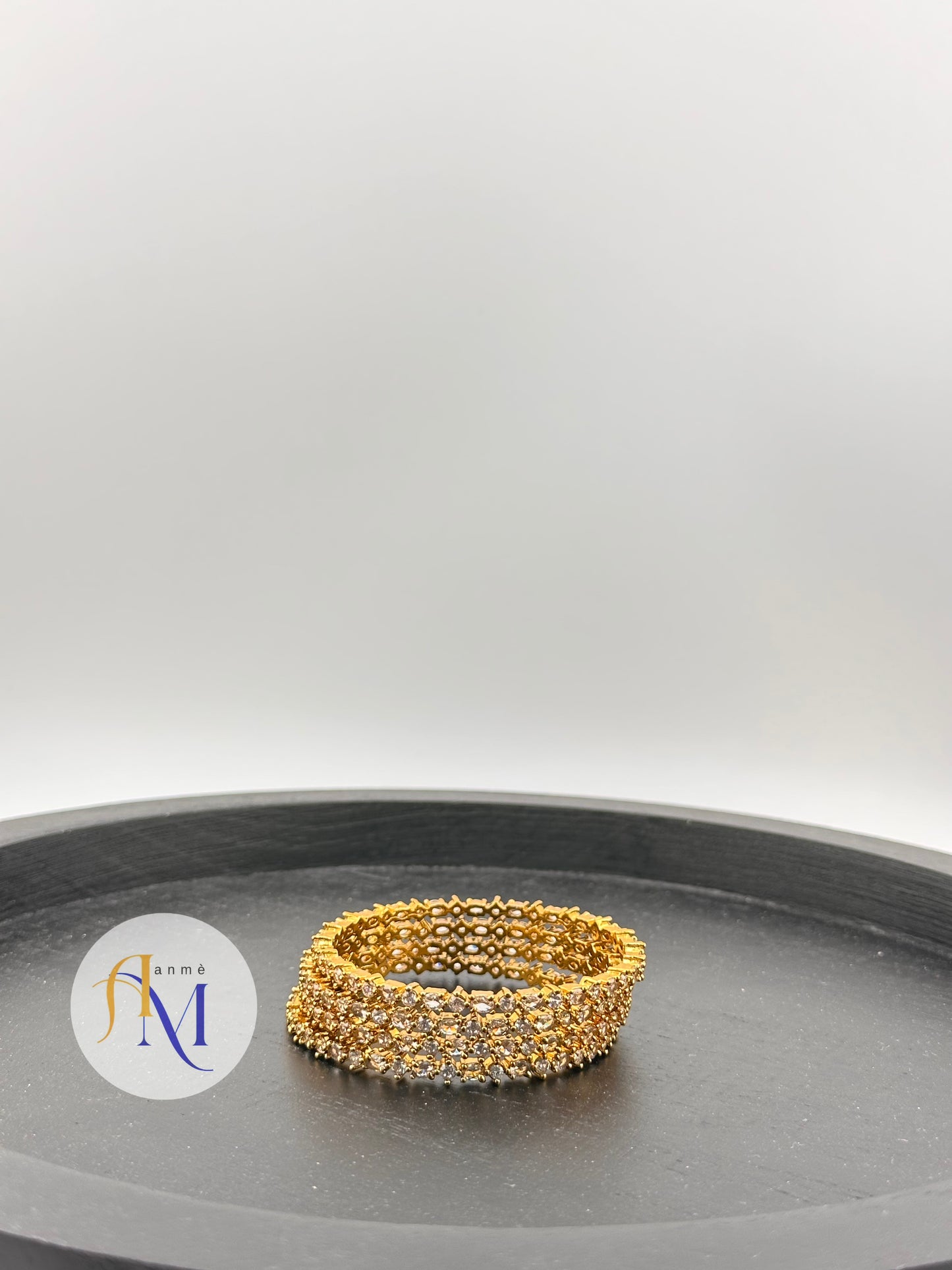 Sparking and luxurious AD bangles for kids in 4 different shades(Set of 4)