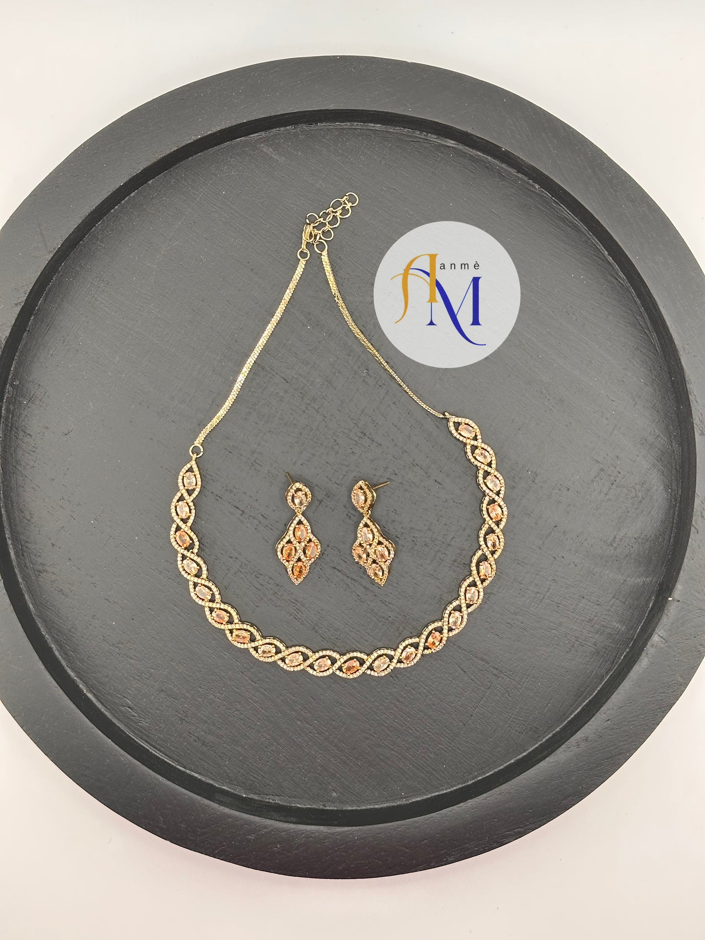 Sparkling Crystal Necklace Set with beautiful earrings