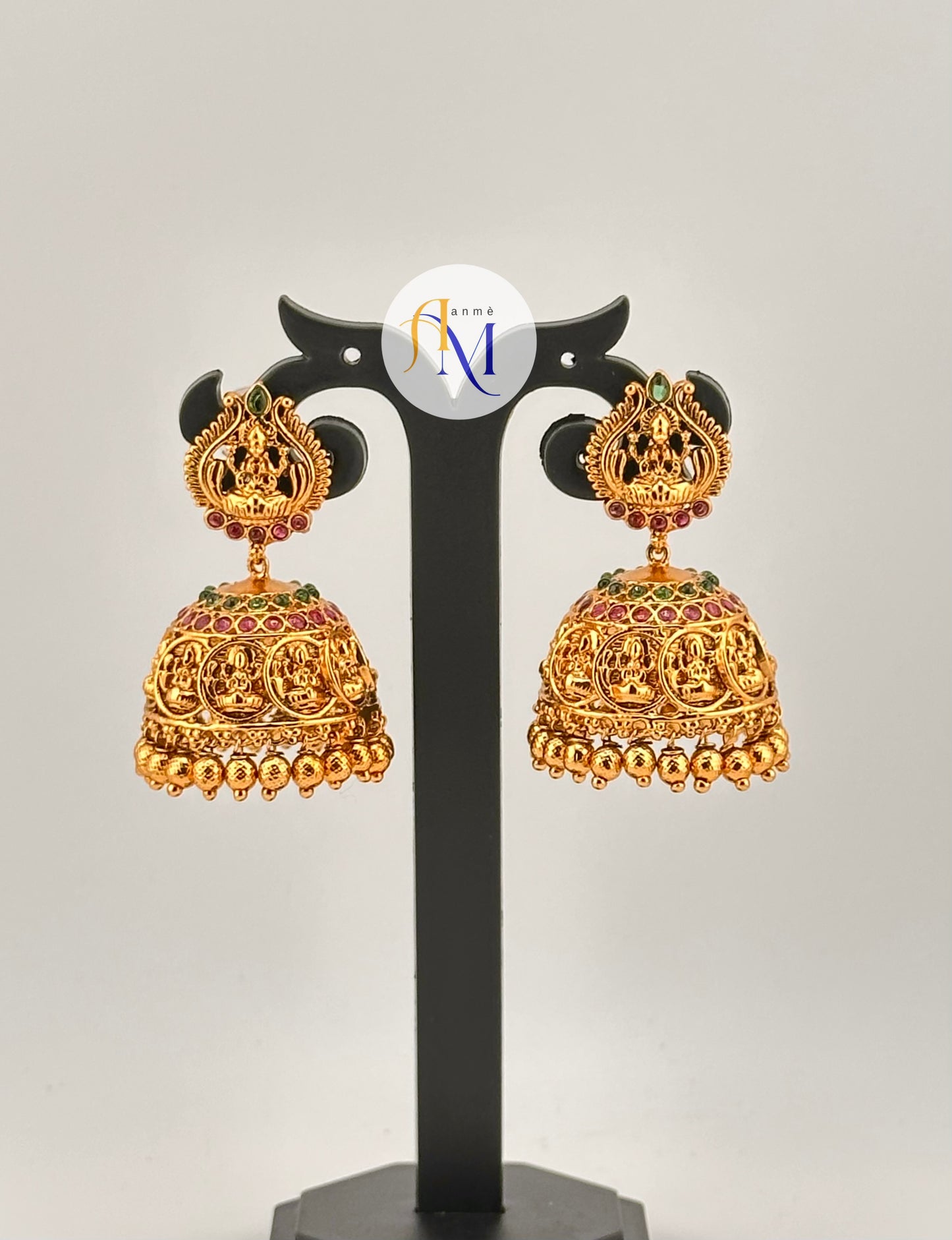 Trending and Elegant Lakshmi Coin Jhumkas(Available in 4 colors)