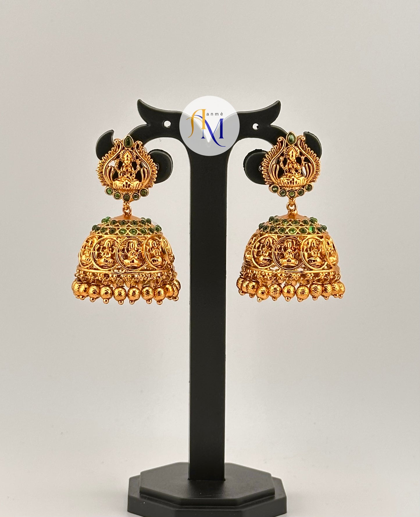 Trending and Elegant Lakshmi Coin Jhumkas(Available in 4 colors)