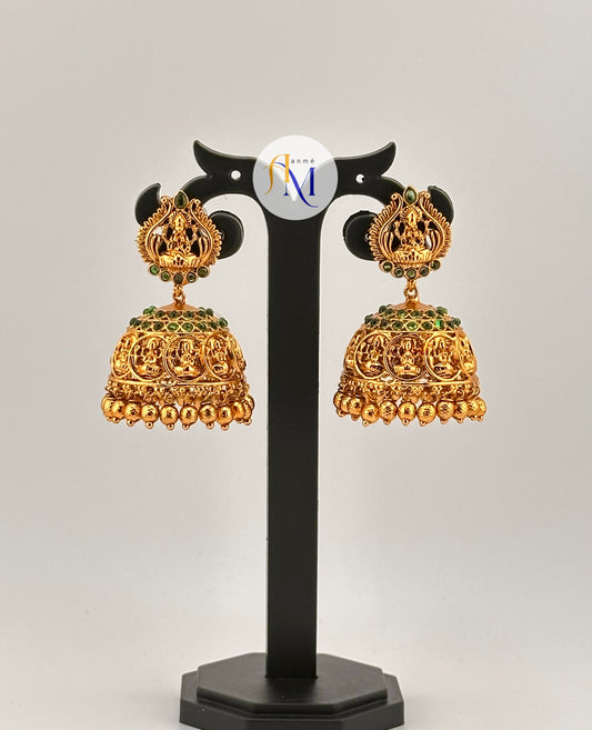 Trending and Elegant Lakshmi Coin Jhumkas(Available in 4 colors)