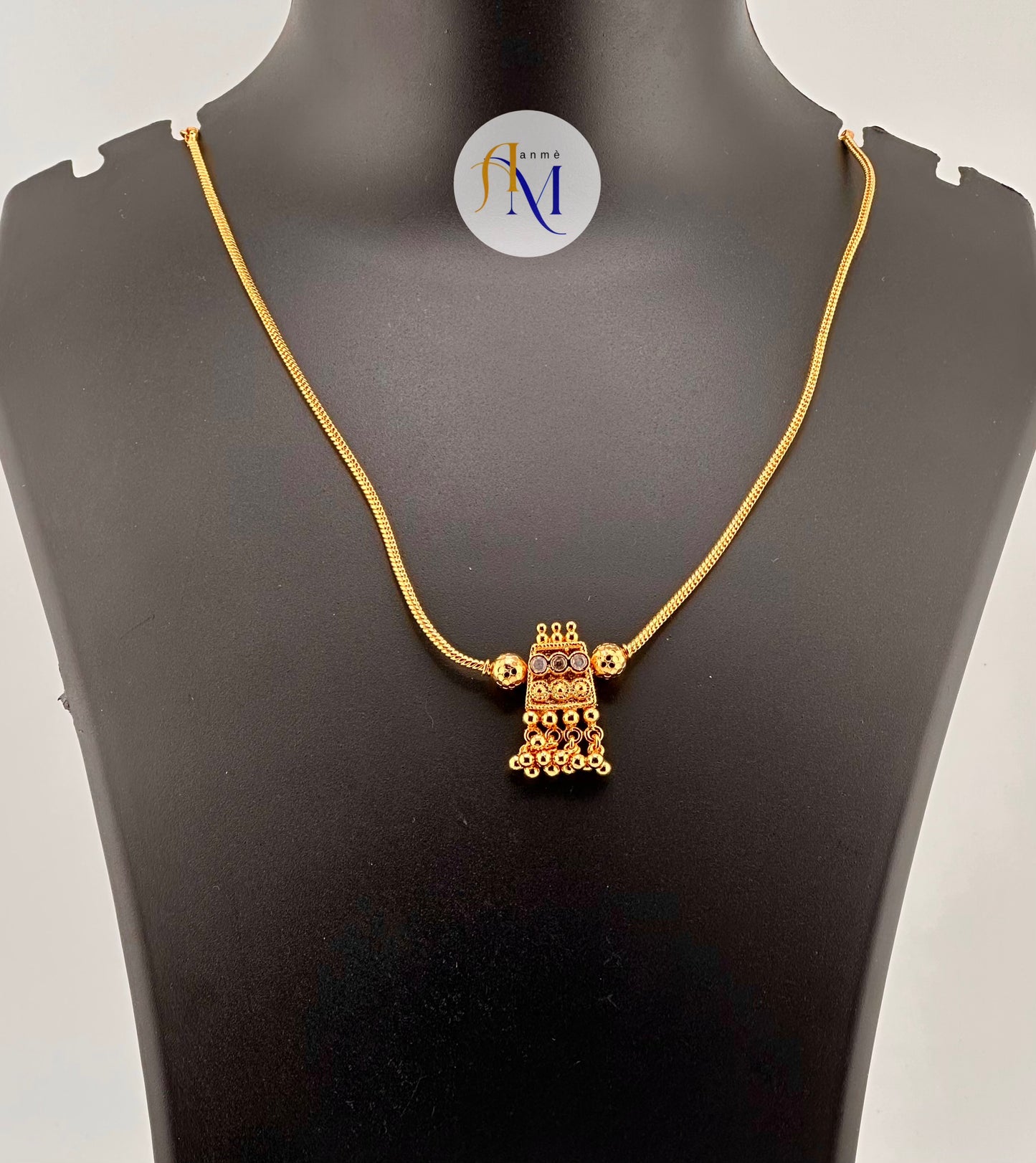 Simple single pendant necklace(Available in 2 colors)