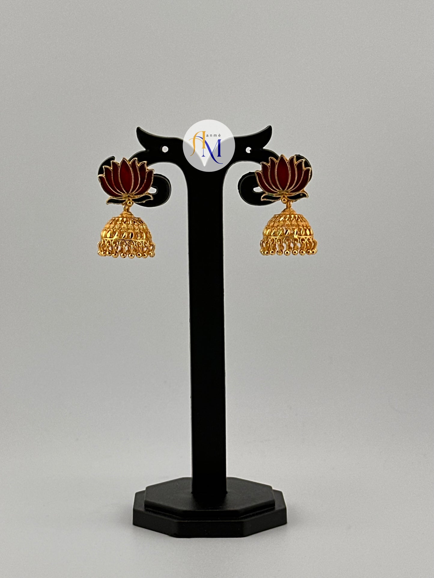 2-in-1 Trending lotus jhumkas(Available in 3 colors)