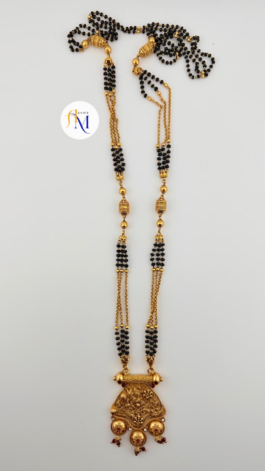 Long Beautiful Mangalsutra with beautiful golden pendant