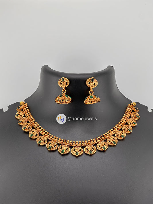 Unique Antique Temple Design Necklace Set