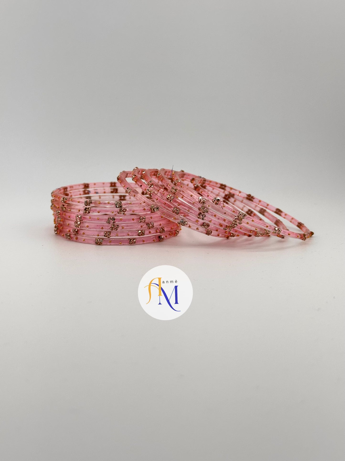 Beautiful Glass Bangles (6 count set)