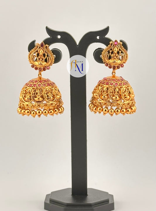 Trending and Elegant Lakshmi Coin Jhumkas(Available in 4 colors)