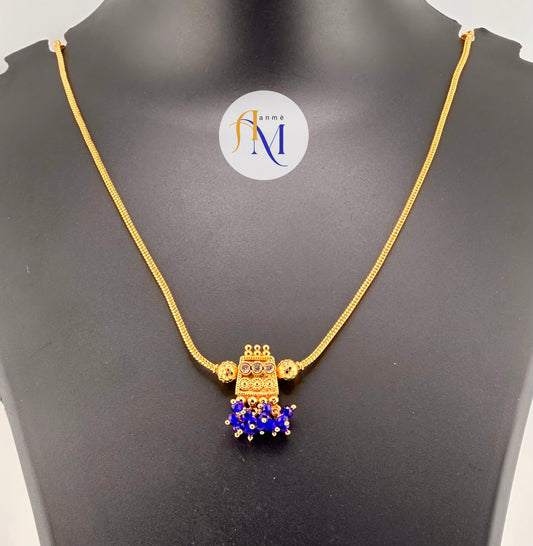 Simple single pendant necklace(Available in 2 colors)