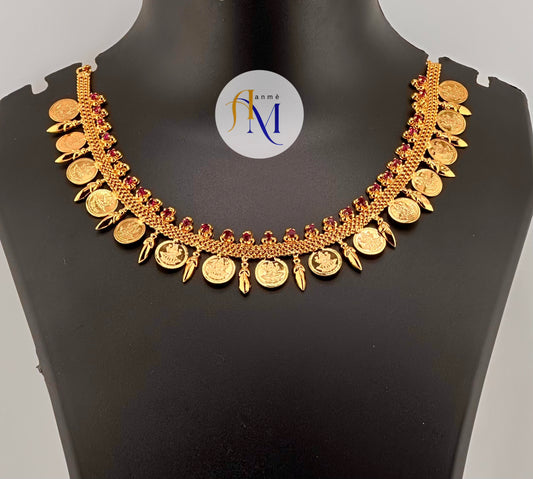 Trending coin and mullamottu(jasmine bud) necklace or choker