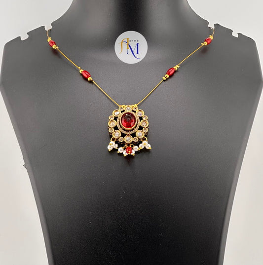 Beautiful single pendant invisible chain(Available in 3 colors)